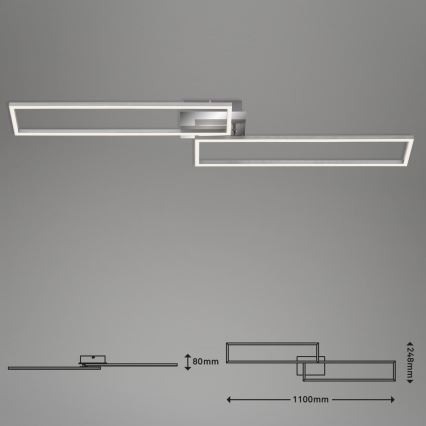Brilo 3158-018 - LED Stmívatelný přisazený lustr FRAME 2xLED/20W/230V 2700-5000K Wi-Fi Tuya + dálkové ovládání