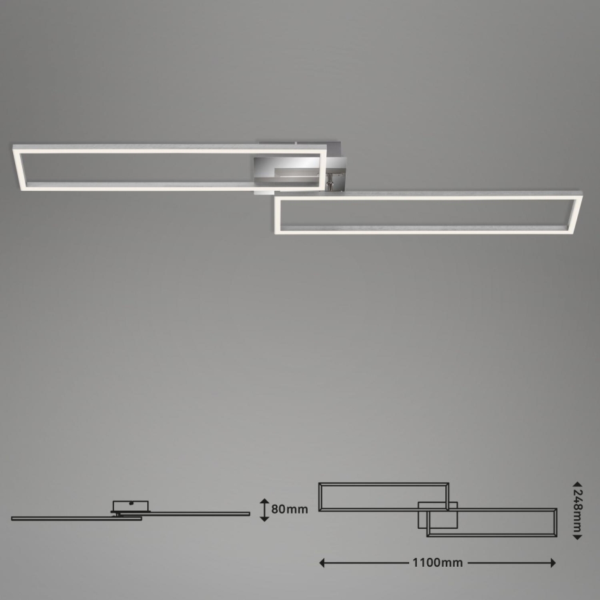 Brilo 3158-018 - LED Stmívatelný přisazený lustr FRAME 2xLED/20W/230V 2700-5000K Wi-Fi Tuya + dálkové ovládání
