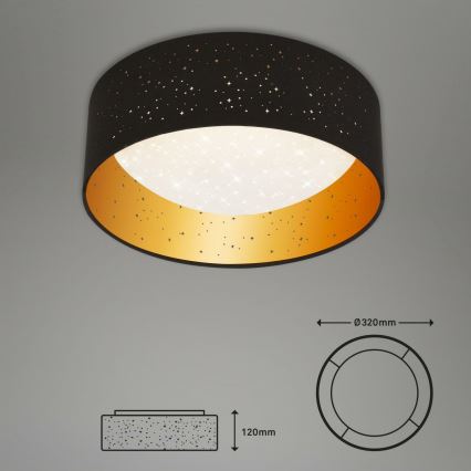 Brilo 3482-015 - LED Stropní svítidlo MAILA STARRY LED/12W/230V černá/zlatá