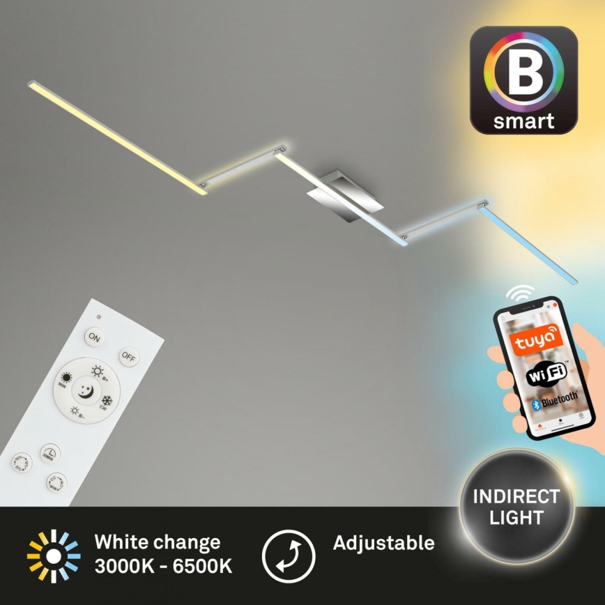 Brilo 3737-018 - LED Stmívatelné stropní svítidlo SMART LED/24W/230V 3000-6500K Wi-Fi Tuya + dálkové ovládání