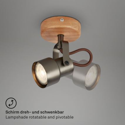 Brilo - LED Bodové svítidlo TAHUN 1xGU10/5W/230V hnědá