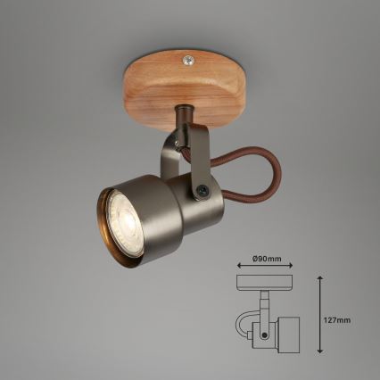 Brilo - LED Bodové svítidlo TAHUN 1xGU10/5W/230V hnědá