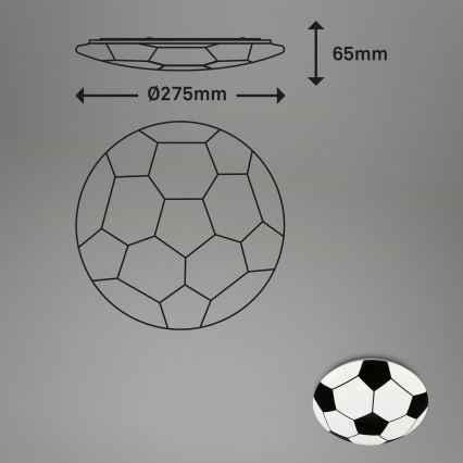 Brilo - LED Dětské stropní svítidlo FOTBALL LED/12W/230V