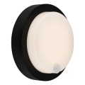 Brilo - LED Nabíjecí venkovní nástěnné svítidlo se senzorem LED/4W/5V 4400 mAh IP44 černá