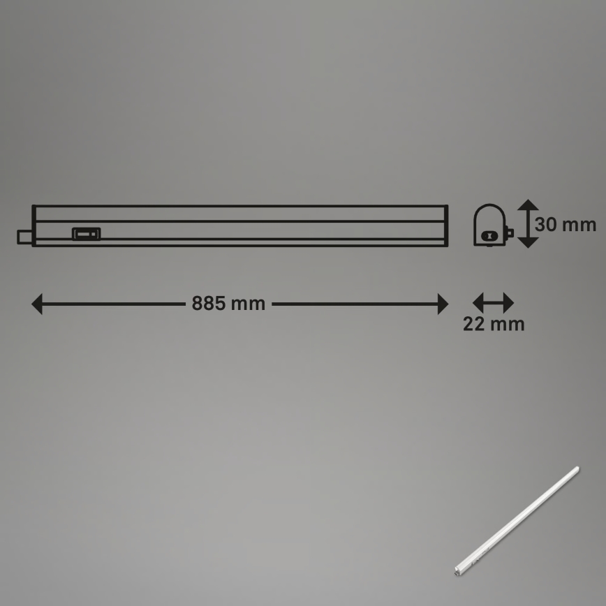 Brilo - LED Podlinkové svítidlo LED/10W/230V 4000K 87,3 cm