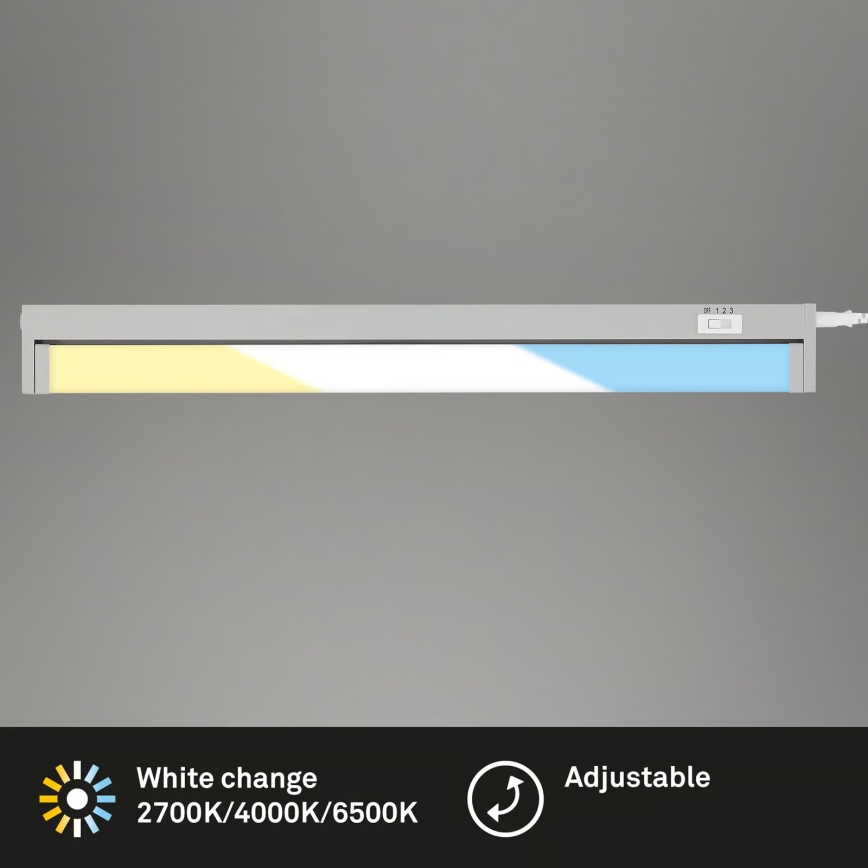 Brilo - LED Podlinkové svítidlo LED/6W/230V 2700/4000/6500K 54,5 cm stříbrná