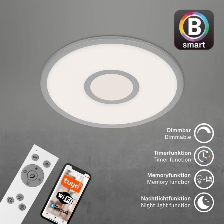 Brilo - LED RGB Stmívatelné stropní svítidlo CENTRO LED/24W/230V 2700-6500K Wi-Fi Tuya + dálkové ovládání
