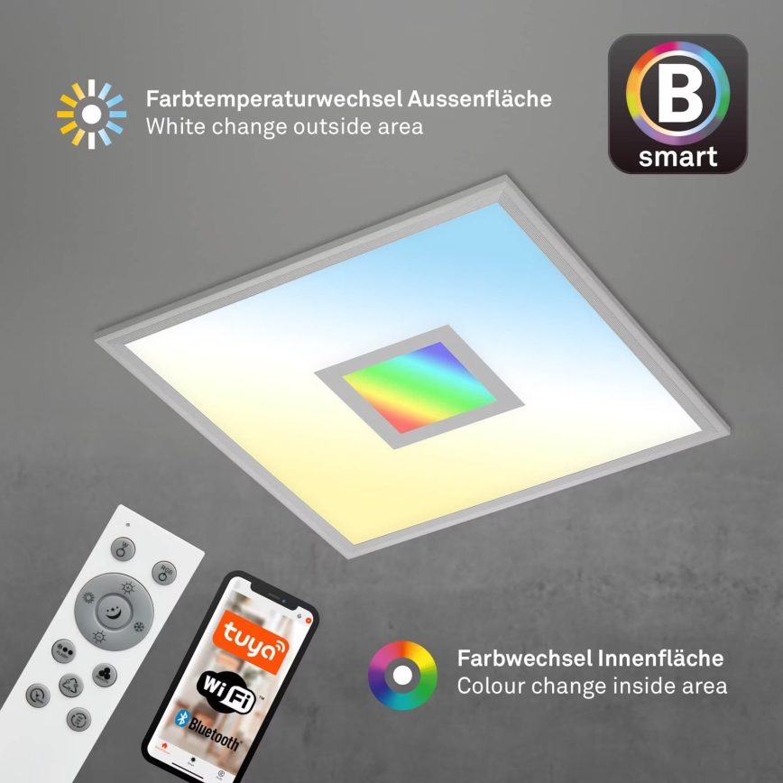 Brilo - LED RGB Stmívatelné stropní svítidlo CENTRO LED/24W/230V 2700-6500K Wi-Fi Tuya + dálkové ovládání