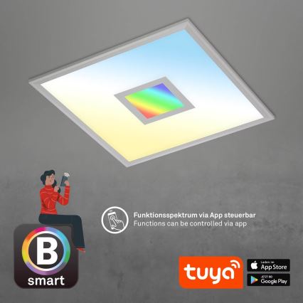 Brilo - LED RGB Stmívatelné stropní svítidlo CENTRO LED/24W/230V 2700-6500K Wi-Fi Tuya + dálkové ovládání