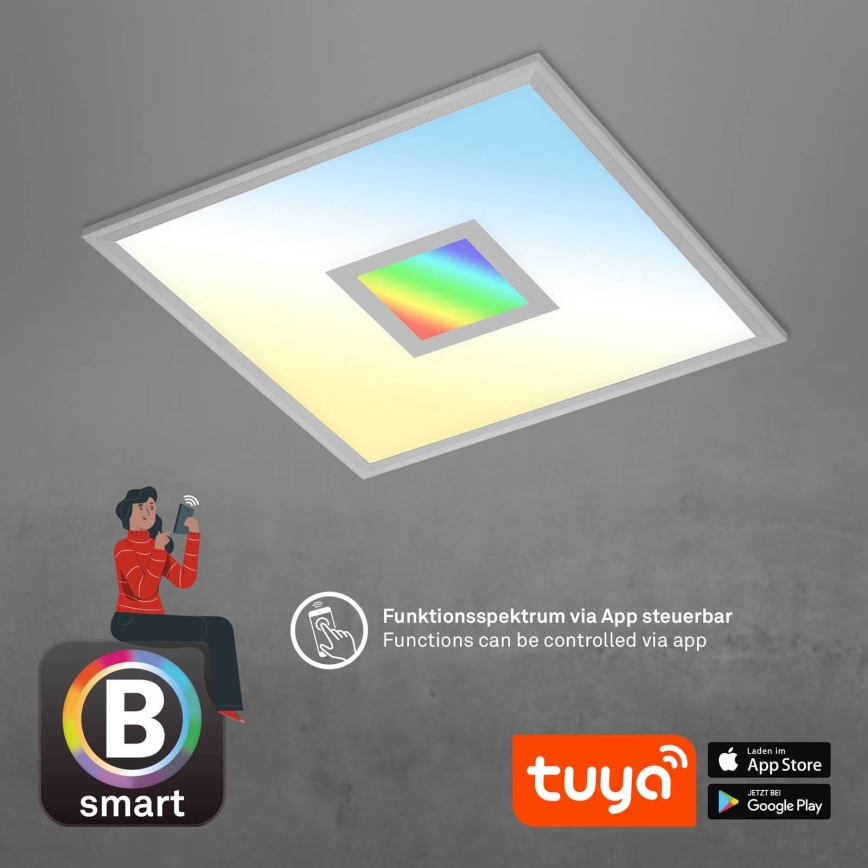 Brilo - LED RGB Stmívatelné stropní svítidlo CENTRO LED/24W/230V 2700-6500K Wi-Fi Tuya + dálkové ovládání