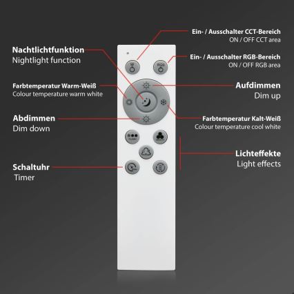 Brilo - LED RGB Stmívatelné stropní svítidlo CENTRO LED/24W/230V 2700-6500K Wi-Fi Tuya + dálkové ovládání