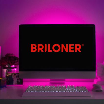 Brilo - LED RGB Stmívatelný pásek 6,6m LED/6W/USB + dálkové ovládání