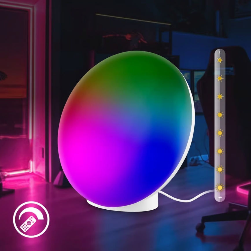 Brilo - LED RGBIC Stmívatelná nabíjecí stolní lampa TARA LED/6W/5V 3000-6500K Wi-Fi Tuya + dálkové ovládání