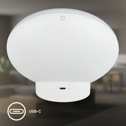 Brilo - LED RGBIC Stmívatelná nabíjecí stolní lampa TARA LED/6W/5V 3000-6500K Wi-Fi Tuya + dálkové ovládání