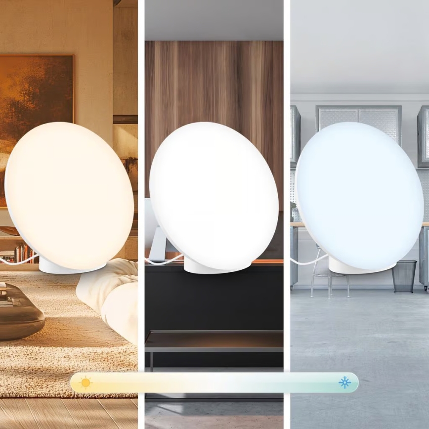 Brilo - LED RGBIC Stmívatelná stolní lampa TARA LED/6W/230V 3000-6500K bílá + dálkové ovládání