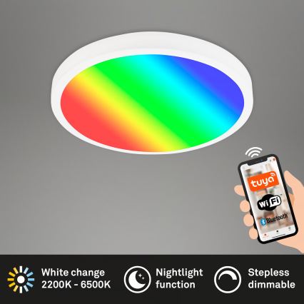 Brilo - LED RGBW Stmívatelné stropní svítidlo LED/20W/230V 2200-6500K Wi-Fi Tuya pr. 27 cm
