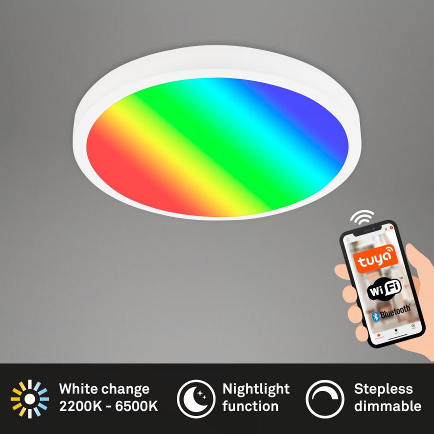 Brilo - LED RGBW Stmívatelné stropní svítidlo LED/20W/230V 2200-6500K Wi-Fi Tuya pr. 27 cm