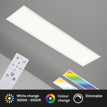 Brilo - LED RGBW Stmívatelné stropní svítidlo SLIM LED/40W/230V 3000-6500K + dálkové ovládání