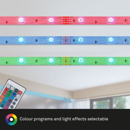 Brilo - LED RGBW Stmívatelný pásek MUSIC 6,6m LED/7,5W/USB Wi-Fi Tuya