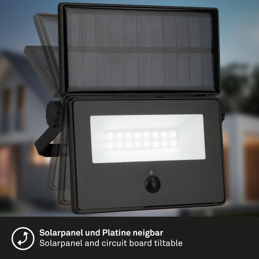 Brilo - LED Solární reflektor se senzorem LED/5W/5,5V IP54 1200 mAh