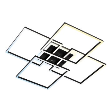 Brilo - LED Stmévatelné stropní svítidlo FRAME LED/50W/230V 2700-6500K 72,4x72,4cm černá Wi-Fi Tuya + dálkové ovládání