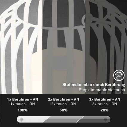 Brilo - LED Stmívatelná nabíjecí venkovní stolní lampa LED/2W/5V IP44 bílá