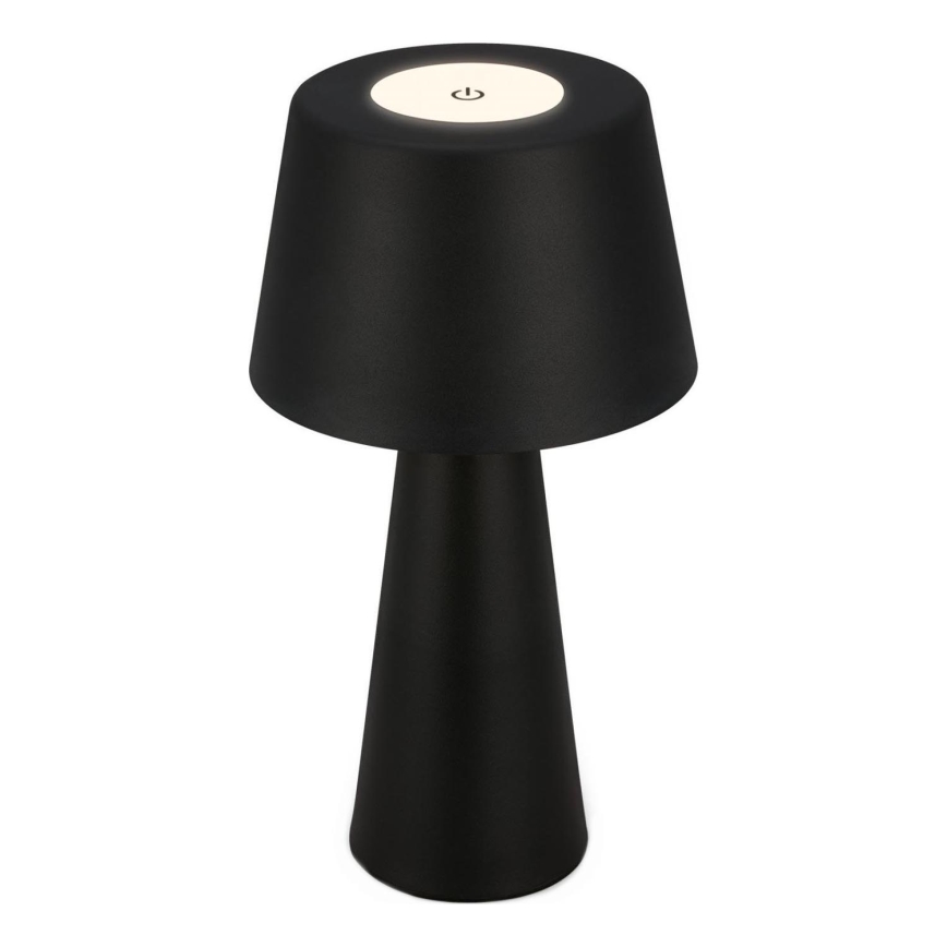 Brilo - LED Stmívatelná nabíjecí venkovní stolní lampa LED/3,5W/5V IP44 černá