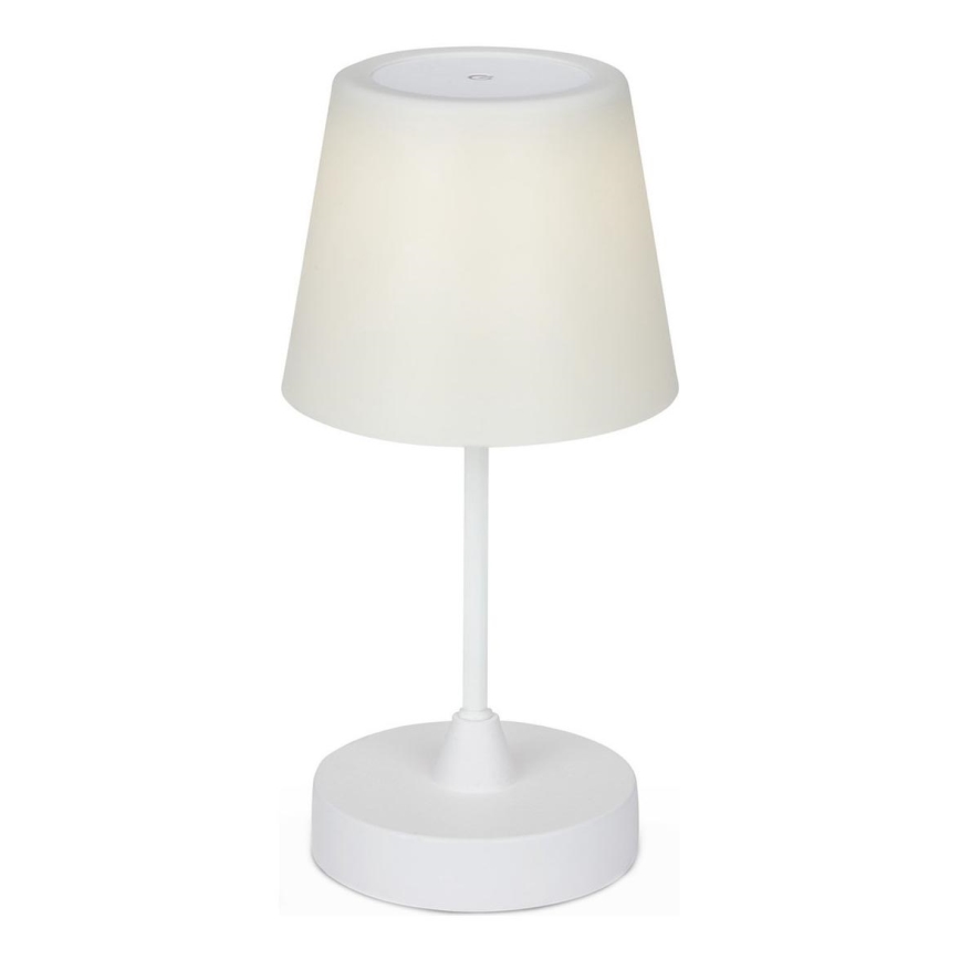 Brilo - LED Stmívatelná nabíjecí venkovní stolní lampa LED/3W/5V IP44 bílá