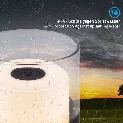 Brilo - LED Stmívatelná venkovní nabíjecí stolní lampa LILET LED/2W/5V IP44