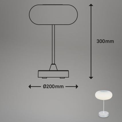 Brilo - LED Stmívatelná venkovní nabíjecí stolní lampa OLANA LED/3W/5V IP44