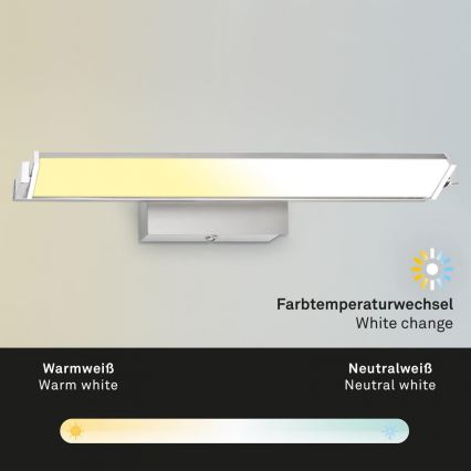 Brilo - LED Stmívatelné nástěnné svítidlo LED/18W/230V 2700-4000K stříbrná