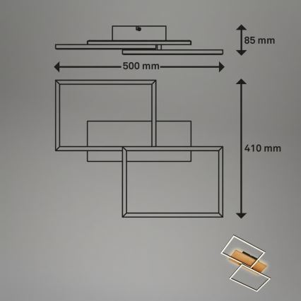Brilo - LED Stmívatelné stropní svítidlo CORNICE LED/30W/230V 3000K