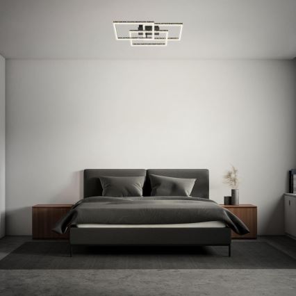 Brilo - LED Stmívatelné stropní svítidlo FRAME LED/57W/230V 3000K černá
