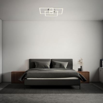 Brilo - LED Stmívatelné stropní svítidlo FRAME LED/57W/230V 3000K matný chrom