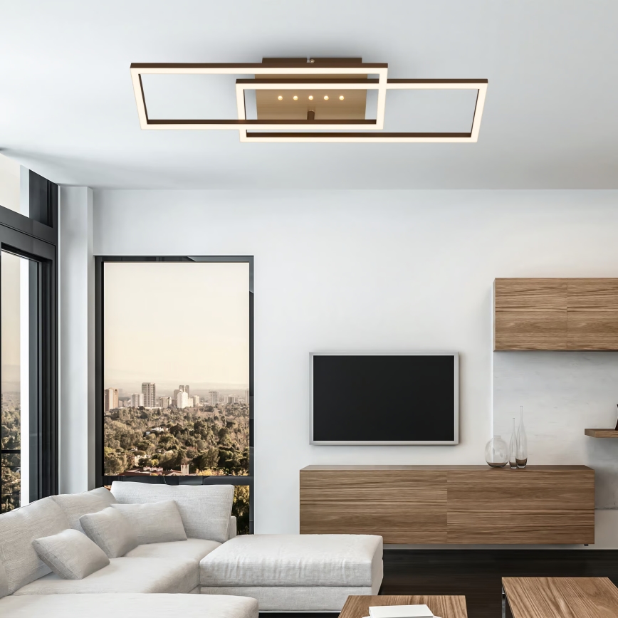 Brilo - LED Stmívatelné stropní svítidlo LED/30W/230V 3000K hnědá