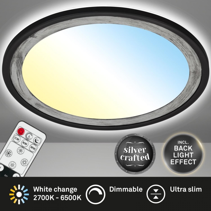 Brilo - LED Stmívatelné stropní svítidlo SLIM LED/22W/230V 2700-6500K + dálkové ovládání