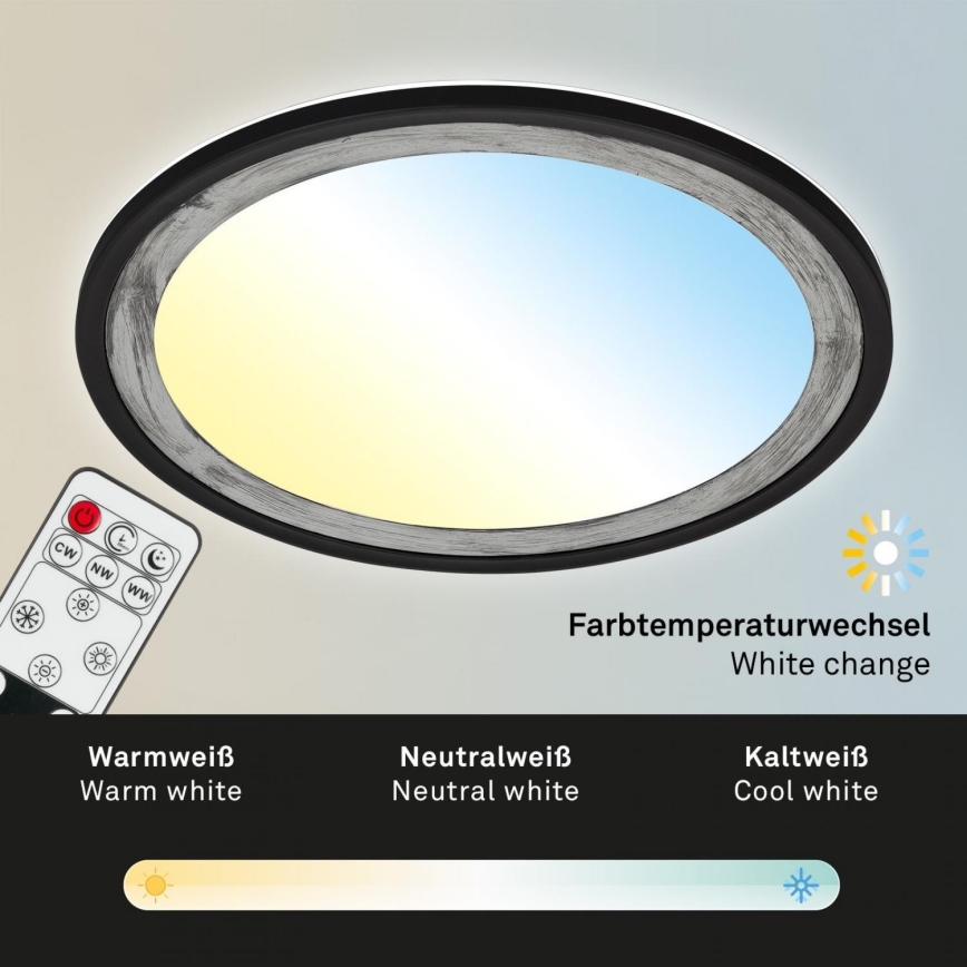 Brilo - LED Stmívatelné stropní svítidlo SLIM LED/22W/230V 2700-6500K + dálkové ovládání