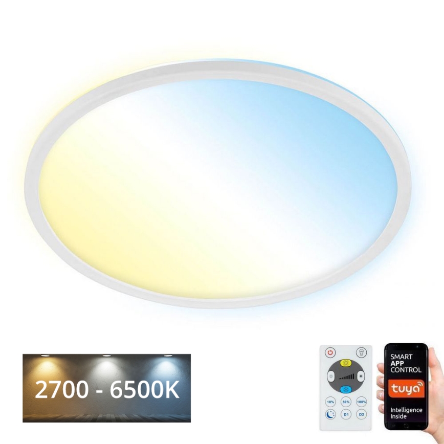 Brilo - LED Stmívatelné stropní svítidlo SLIM LED/22W/230V 2700-6500K Wi-Fi Tuya + dálkové ovládání