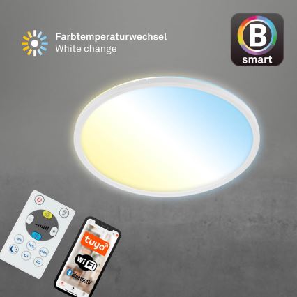 Brilo - LED Stmívatelné stropní svítidlo SLIM LED/22W/230V 2700-6500K Wi-Fi Tuya + dálkové ovládání