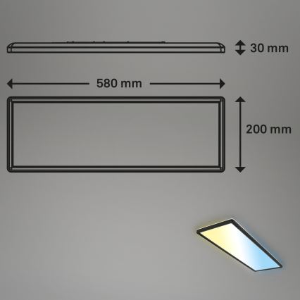 Brilo - LED Stmívatelné stropní svítidlo SLIM LED/23W/230V 2700-6500K + dálkové ovládání