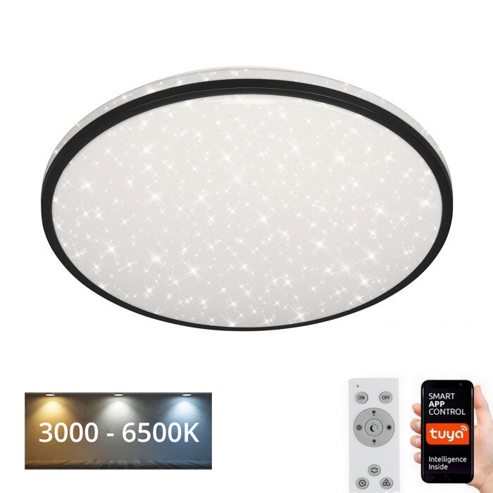 Brilo - LED Stmívatelné stropní svítidlo STARRY SKY LED/24W/230V 3000-6500K Wi-Fi Tuya + dálkové ovládání