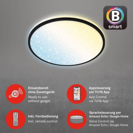 Brilo - LED Stmívatelné stropní svítidlo STARRY SKY LED/24W/230V 3000-6500K Wi-Fi Tuya + dálkové ovládání