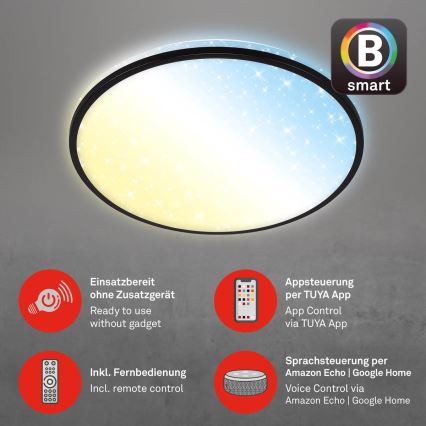 Brilo - LED Stmívatelné stropní svítidlo STARRY SKY LED/42W/230V 3000-6500K Wi-Fi Tuya + dálkové ovládání