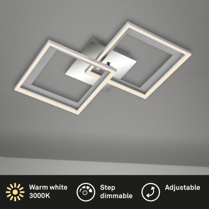 Brilo - LED Stmívatelný přisazený lustr FRAME 2xLED/11W/230V