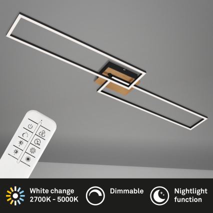 Brilo - LED Stmívatelný přisazený lustr FRAME 2xLED/20W/230V 2700-5000K + dálkové ovládání