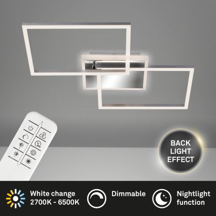 Brilo - LED Stmívatelný přisazený lustr FRAME 2xLED/20W/230V 2700-6500K + dálkové ovládání