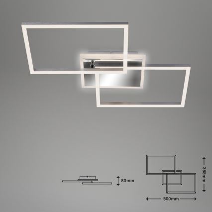 Brilo - LED Stmívatelný přisazený lustr FRAME 2xLED/20W/230V 2700-6500K + dálkové ovládání