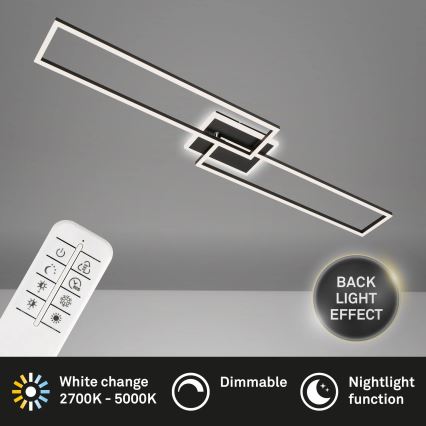 Brilo - LED Stmívatelný přisazený lustr FRAME 2xLED/20W/230V 2700-6500K + dálkové ovládán