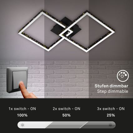 Brilo - LED Stmívatelný přisazený lustr FRAME 2xLED/9W/230V