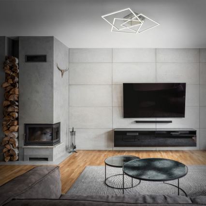 Brilo - LED Stmívatelný přisazený lustr FRAME LED/40W/230V 2700-5000K Wi-Fi Tuya + dálkové ovládání